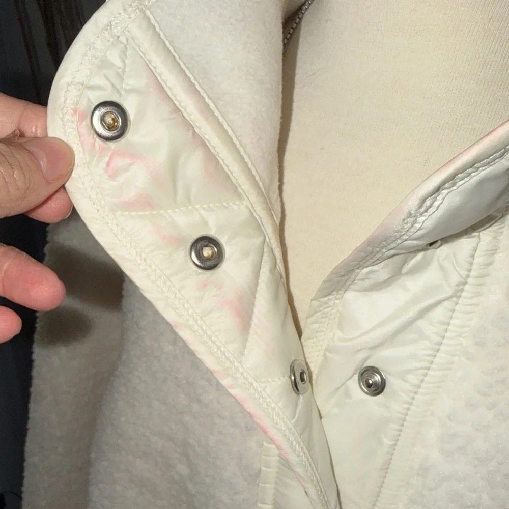 Women's White Sherpa Pullover Jacket